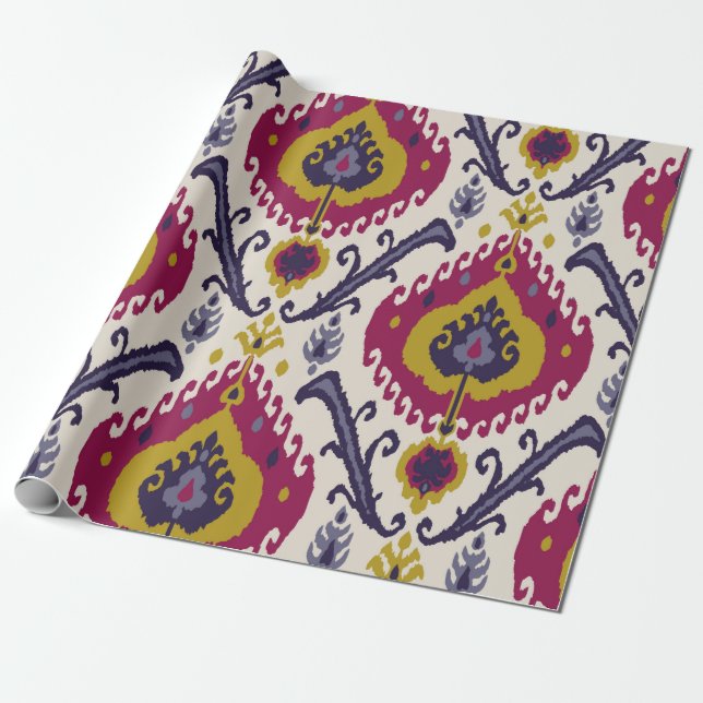 Papel De Presente Padrão uniforme Ikat Padrões tradicionais (Desenrolado)