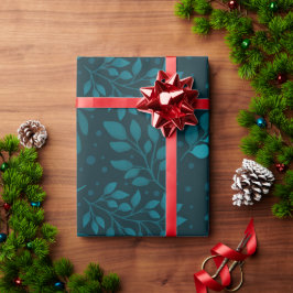 Papel De Presente Padrão uniforme moderno com folhas tropicais