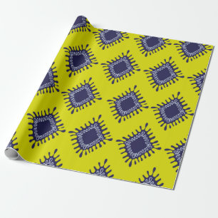 Papel De Presente padrão uniforme tribal do ikat na moda moderno
