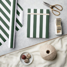 Papel De Presente Padrão verde e branco de caça elegante
