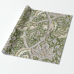 Papel De Presente : Padrão Verde Windrush de William Morris: Vintage
