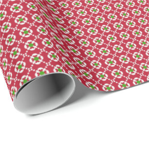 Papel De Presente Padrão Vermelho Festivo
