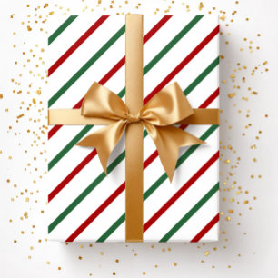 Papel De Presente Padrão Vermelho Verde Branco de Natal