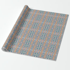 Papel De Presente Padrão Vibrante Abstrato Boho Efeito Borboleta