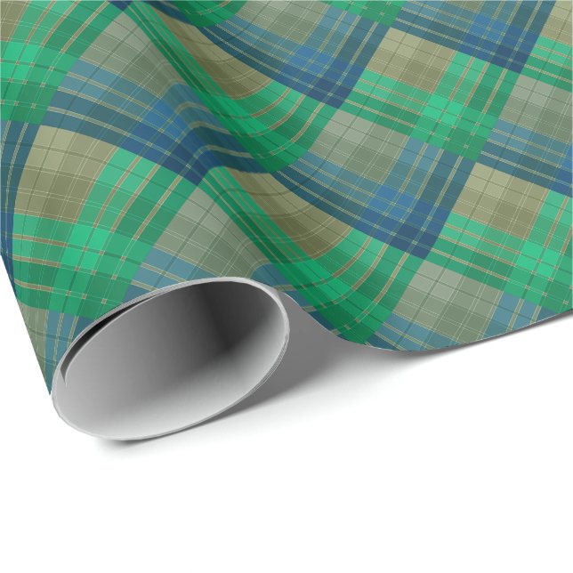 Papel De Presente Padrão xadrez com coloração zigue-zague (Ponta do rolo)