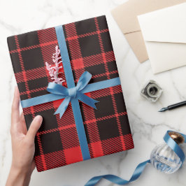 Papel De Presente Padrão Xadrez de Natal