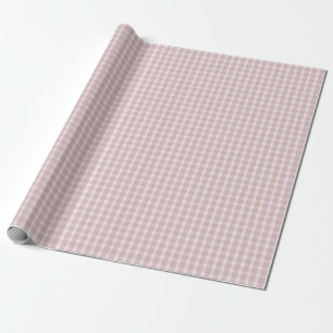 Papel De Presente Padrão Xadrez em Cores Rosa Préppy de Bailarina