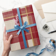 Padrão Xadrez Marfim Festa Vermelho Dourado Natal
