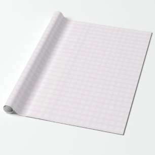 Papel De Presente Padrão Xadrez Rosa Pastel e Rosa Quartzo