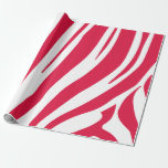 Papel De Presente Padrão zebra rosa e branca<br><div class="desc">Faça seus presentes se destacarem com este papel de embrulho moderno,  com um padrão de impressão zebra divertido.</div>