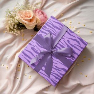 Papel De Presente Padrão Zebra roxo
