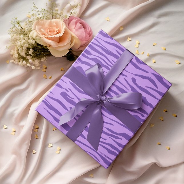 Papel De Presente Padrão Zebra roxo (Criador carregado)