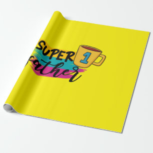 Papel De Presente Padre Gift Super Padre