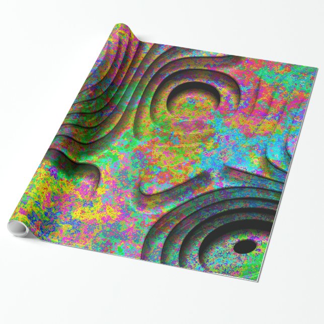 Papel De Presente padrões 3D 2 (Desenrolado)