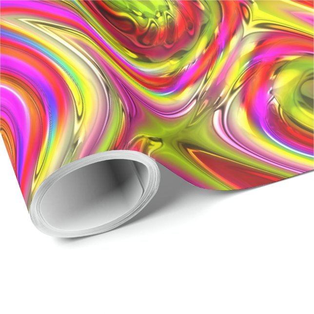 Papel De Presente Padrões abstrato 32A (Ponta do rolo)