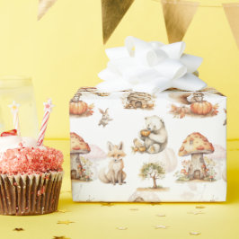 Papel De Presente Padrões Animais De Pavimentação De Fadas Cegas