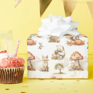 Papel De Presente Padrões Animais De Pavimentação De Fadas Cegas