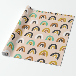 Papel De Presente Padrões De Arco Orgânico Cuto Stripes Sem Costur