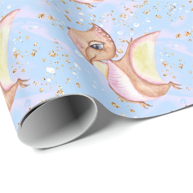 Papel De Presente *~** Padrões de Dinossauros Dinossauros Dinossauro (Ponta do rolo)