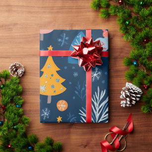Papel De Presente Padrões de inverno Whimsic