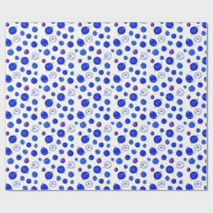 Papel De Presente padrões de mirtilo