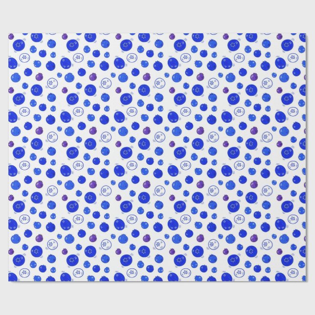 Papel De Presente padrões de mirtilo (Aberto)