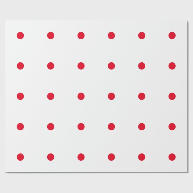 Papel De Presente Padrões de Pontos Geométricos Vermelhos Personaliz (Aberto)