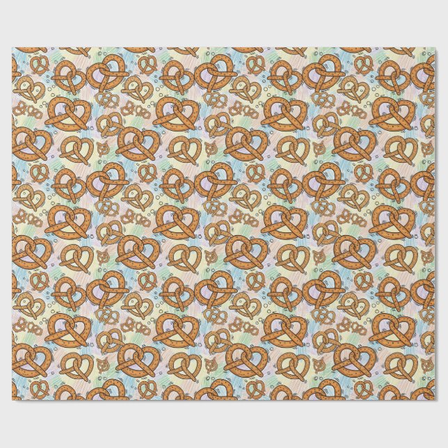 Papel De Presente padrões de pretzel (Aberto)