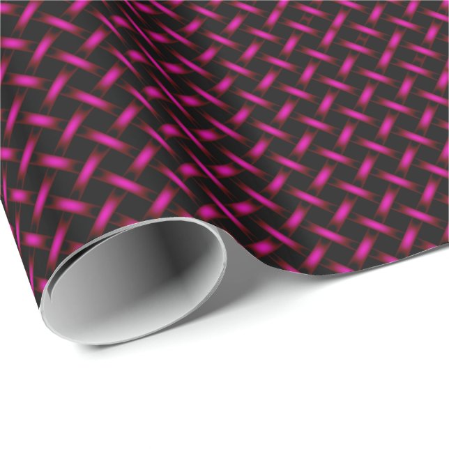 Papel De Presente Padrões de Tecido Roxo Neon (Ponta do rolo)