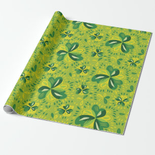 Papel De Presente Padrões Decorativos de Três Folhas