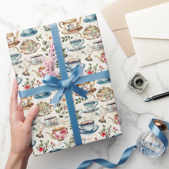 Papel De Presente Padrões em forma de pelúcia para festas de chá (Presentear)