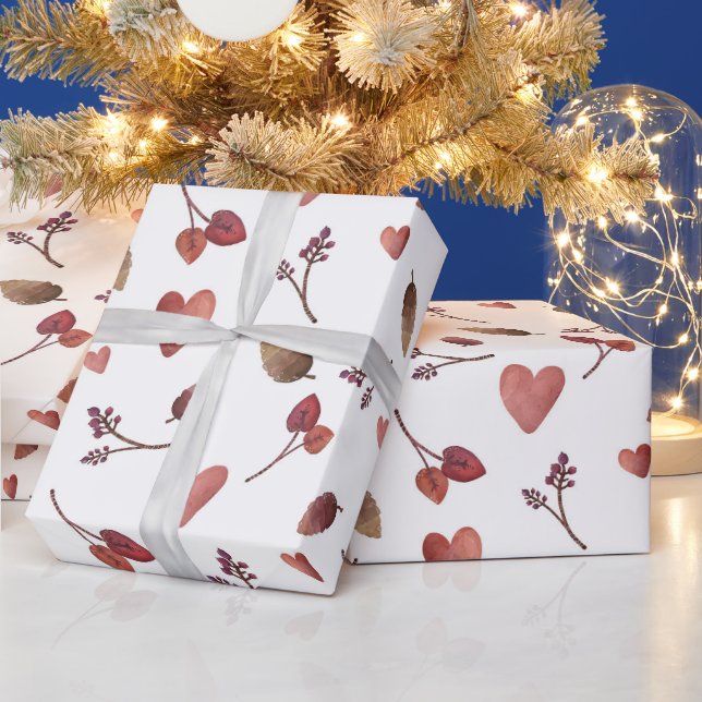 Papel De Presente Padrões Estéticos Quentes, Autumn Cozy Vibes (Feriados)