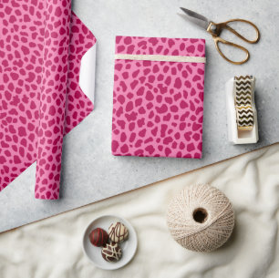 Papel De Presente Padrões-leopardo cor-de-rosa - Girly Glam y2k Anim