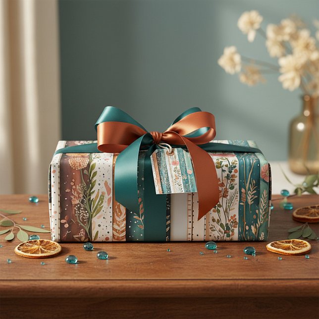 Papel De Presente Padrões mistos shabby chic (Criador carregado)
