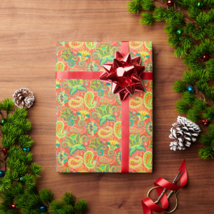 Papel De Presente Padrões paisley coloridos fofos