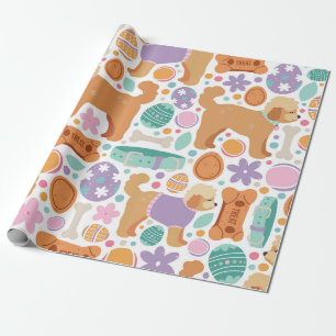 Papel De Presente Padrões para cães e tratamentos páscoas