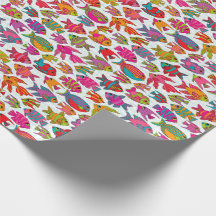 Padrões Roxos de Turquesa Vermelha de Peixe Tropic