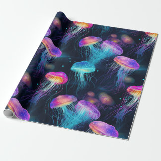 Papel De Presente Padrões Submarinos Luminescentes de Água