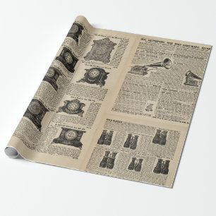 Papel De Presente Páginas de catálogo Steampunk