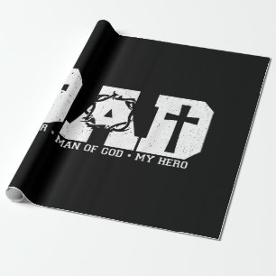 Papel De Presente Pai abençoado Papai Cruz Cristão Religioso Pai