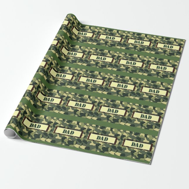 Papel De Presente Pai - Camo (Desenrolado)