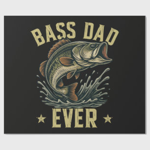 Papel De Presente Pai de Bass Mais Pai do Dia dos Pais Pescador