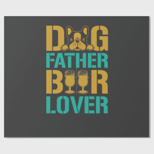 Papel De Presente Pai de Cachorro Amante de Cerveja