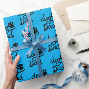 Papel De Presente Pai de Cachorro Impressão de Pata de Cachorro Engr
