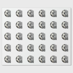 Papel De Presente Pai de Futebol Americano Desenho Vetorial de Citaç