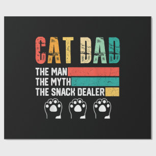 Papel De Presente Pai de Gato do Dia Pai