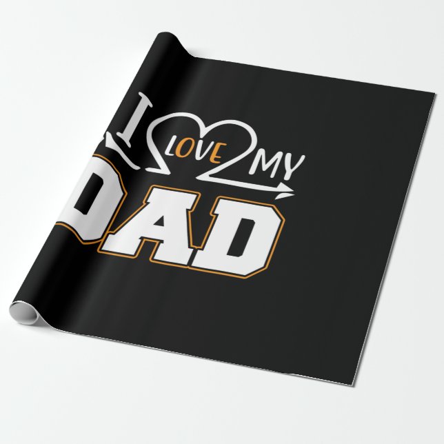 Papel De Presente Pai de presentes | Eu Amo Meu Pai (Desenrolado)