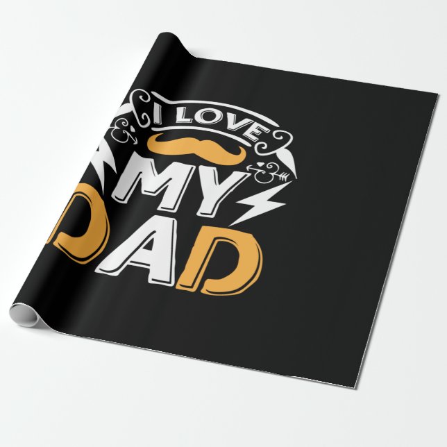 Papel De Presente Pai de presentes | Eu Amo O Meu Pai (Desenrolado)