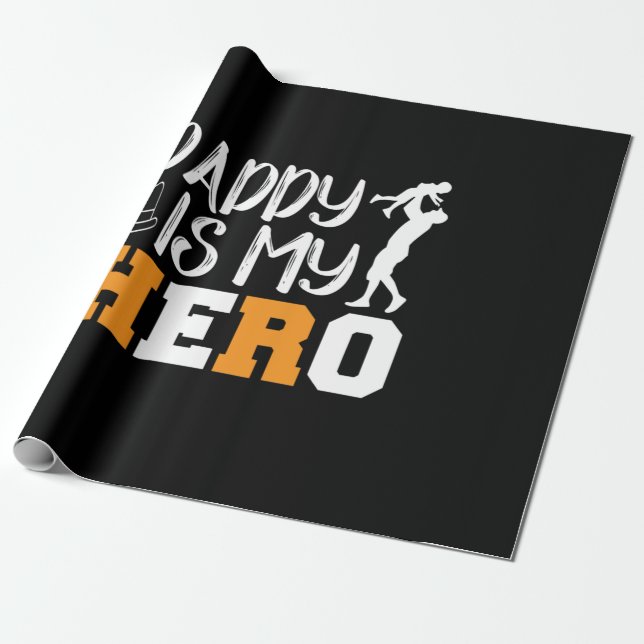 Papel De Presente Pai de presentes | Pai É Meu Herói (Desenrolado)