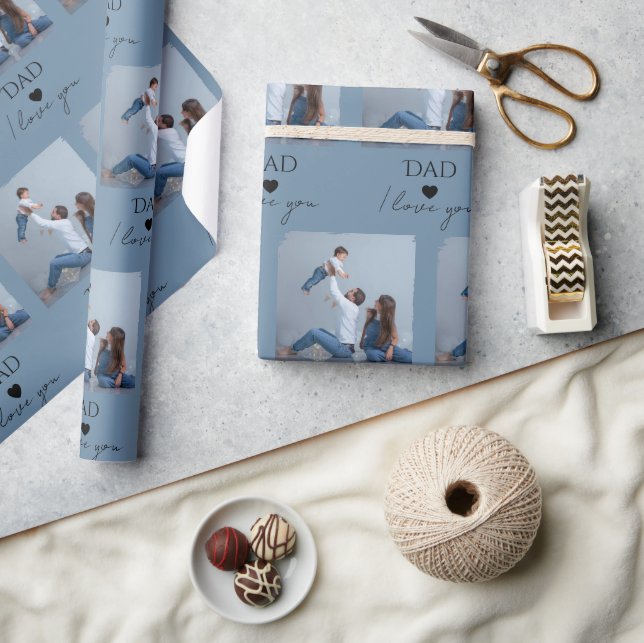 Papel De Presente Pai, Eu Te Amo" — Para Dia de os pais - (Artesanato)